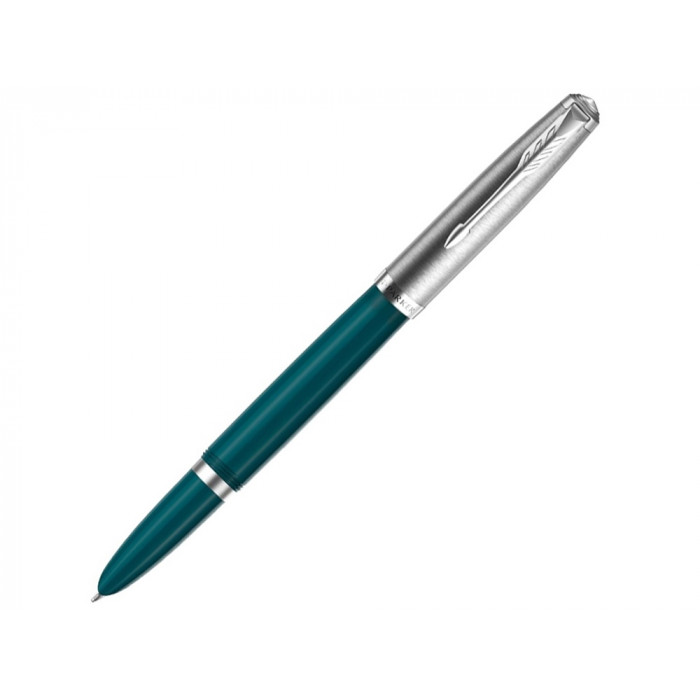 Перьевая ручка Parker 51 CORE TEAL BLUE CT, перо: F, цвет чернил: black, в подарочной упаковке.