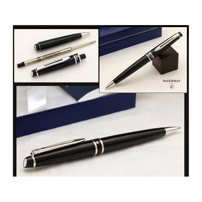 Шариковая ручка Waterman Expert 3, цвет: Black CT, стержень: Mblu