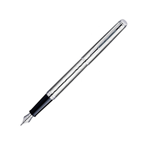 Перьевая ручка Waterman Hemisphere Deluxe , цвет: Metal CT, перо: F