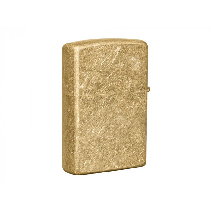 Зажигалка ZIPPO Classic с покрытием Tumbled Brass, латунь/сталь, золотистая, матовая, 38x13x57 мм