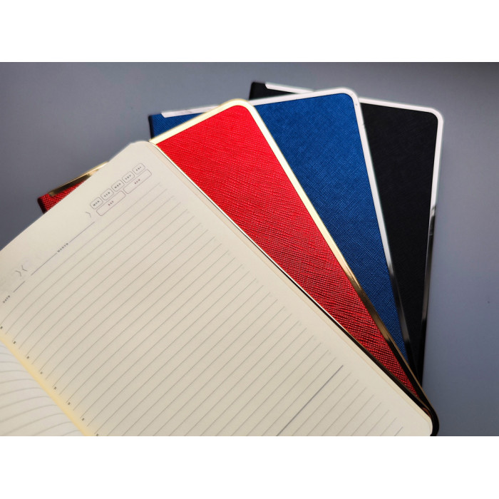 Ежедневник А5 недатированный Bridge, черный/серебристый