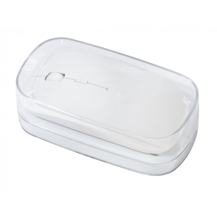 Мышь оптическая беспроводная Desmo в кейсе, слоновая кость