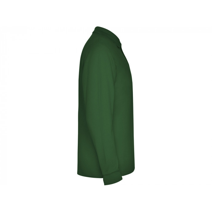 Рубашка поло Estrella мужская с длинным рукавом, бутылочный зеленый