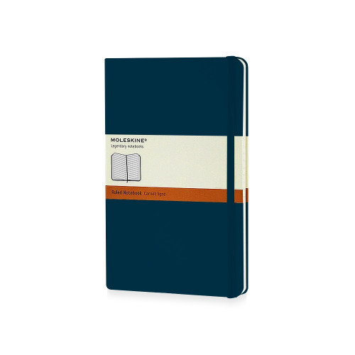 Записная книжка Moleskine Classic (в линейку) в твердой обложке, Large (13х21см), сапфир