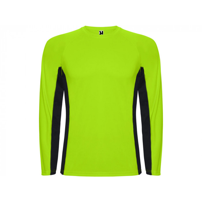 Футболка Shanghai  мужская с длинным рукавом, неоновый зеленый/черный