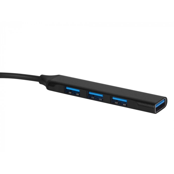 USB-хаб Link с коннектором 2-в-1 USB-C и USB-A, 2.0/3.0, черный