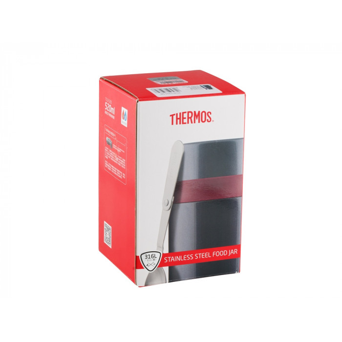 Термос из нерж.стали в комплекте с ложкой тм THERMOS TCLD-520S, синий