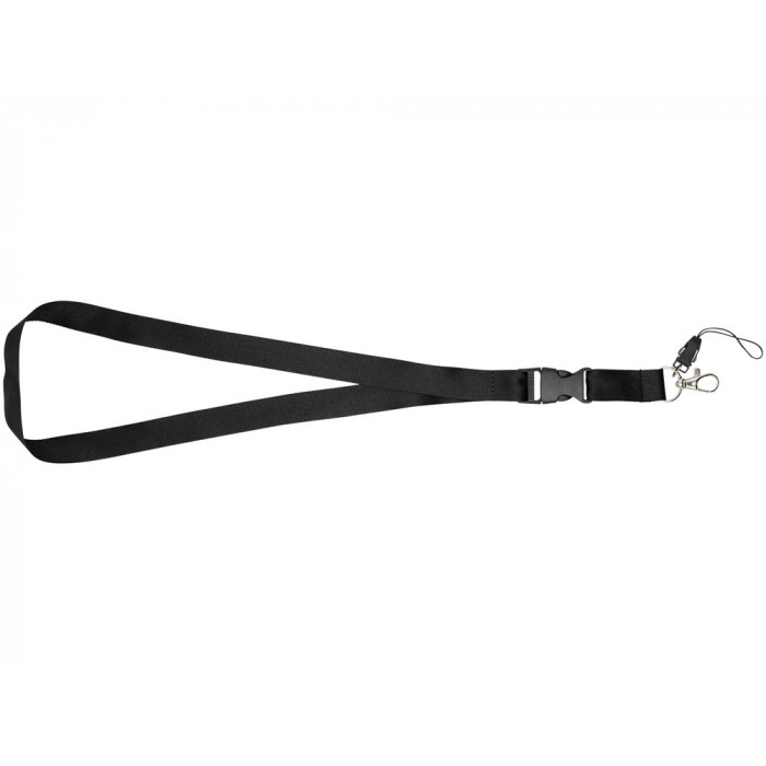 Шнурок Sagan с отстегивающейся пряжкой, держатель для телефона, черный