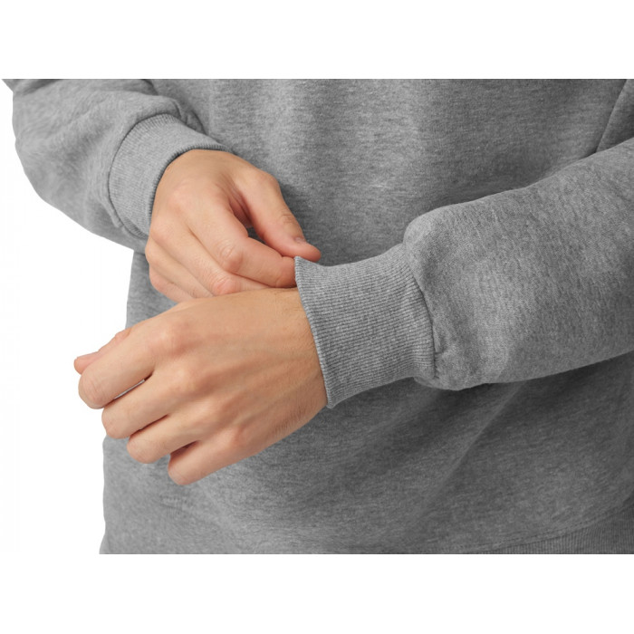 Толстовка с капюшоном оверсайз Lisbon унисекс, серый меланж