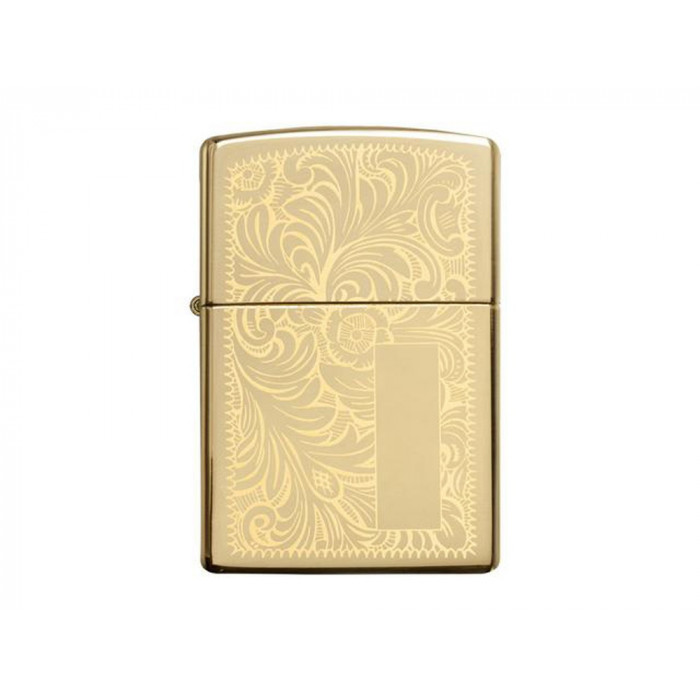 Зажигалка ZIPPO Venetian с покрытием High Polish Brass, латунь/сталь, золотистая, 38x13x57 мм