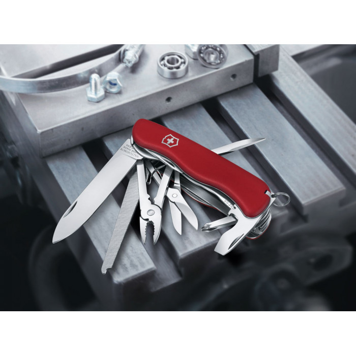 Нож перочинный VICTORINOX WorkChamp, 111 мм, 21 функция, с фиксатором лезвия, красный