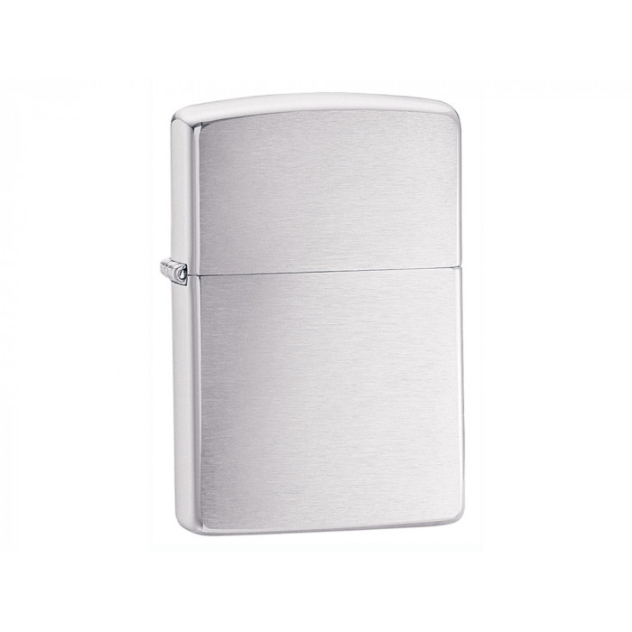 Зажигалка ZIPPO Classic с покрытием Brushed Chrome, латунь/сталь, серебристая, матовая, 38x13x57 мм