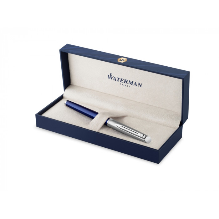 Ручка роллер Waterman Hemisphere Entry Point Stainless Steel with Blue Lacquer в подарочной упаковке