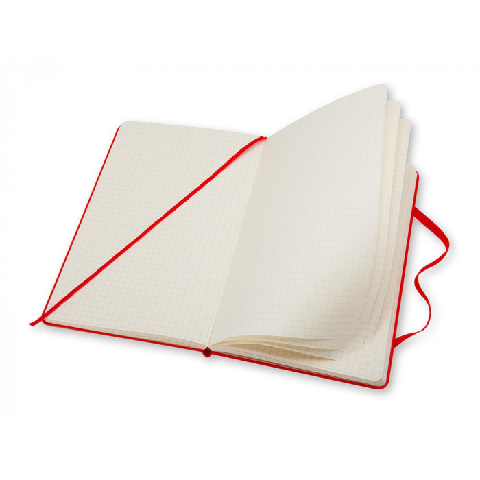 Записная книжка Moleskine Classic (в клетку) в твердой обложке, Large (13х21см), красный Записная книжка Moleskine Classic (в клетку) в твердой обложке, Large (13х21см), красный