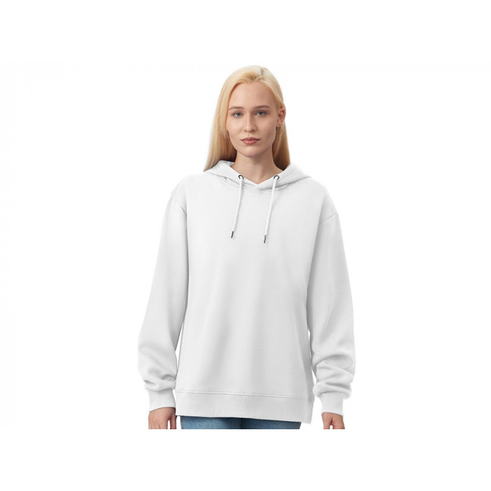 Толстовка с капюшоном оверсайз Lisbon унисекс, белый