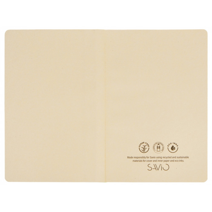 Блокнот А5 из переработанного тростника и RPET Adiantum, 80 листов, гибкая обложка, красный