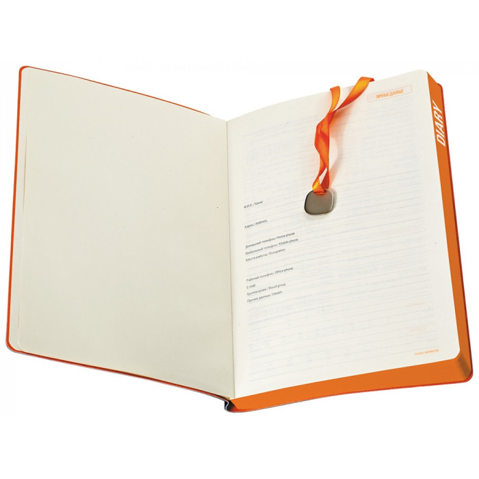 Ежедневник А5 недатированный Mercury, темно-синий Navy