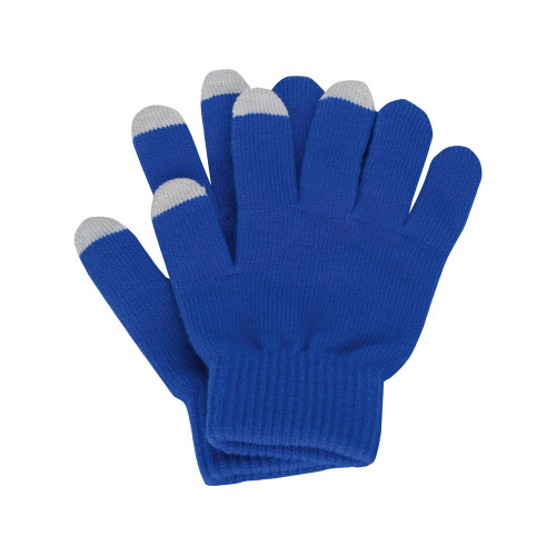 Перчатки для сенсорного экрана, синий, размер S/M