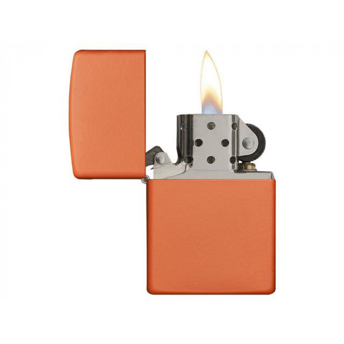 Зажигалка ZIPPO Classic с покрытием Orange Matte, латунь/сталь, оранжевая, матовая, 38x13x57 мм