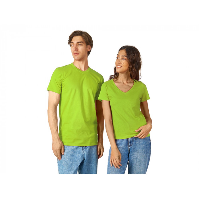 Футболка Heavy Super Club мужская с V-образным вырезом, зеленое яблоко