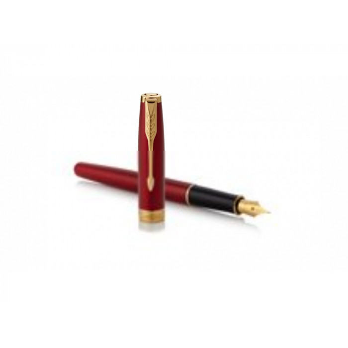 Перьевая ручка Parker Sonnet , Lacquer Intense Red GT, перо: F, цвет чернил: black, в подарочной упаковке