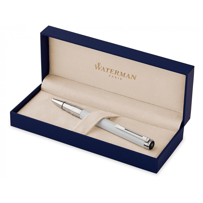 Ручка шариковая Waterman Perspective Pure White CT M, белый/серебристый