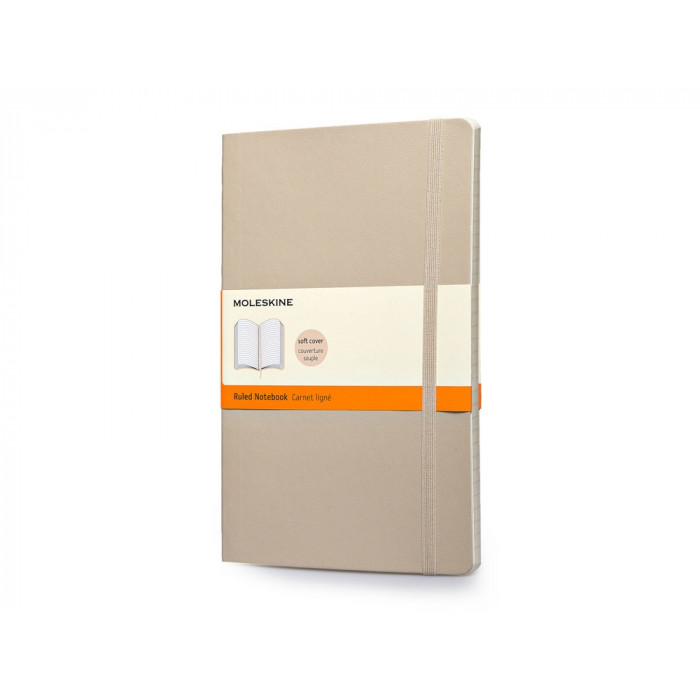 Записная книжка Moleskine Classic Soft (в линейку), Large (13х21см), бежевый