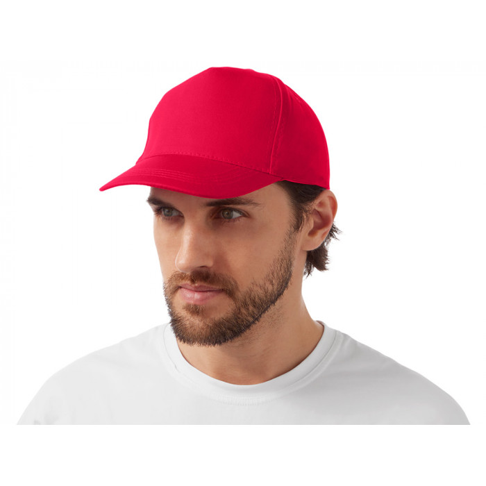 Бейсболка Мемфис 230 5-панельная, красная