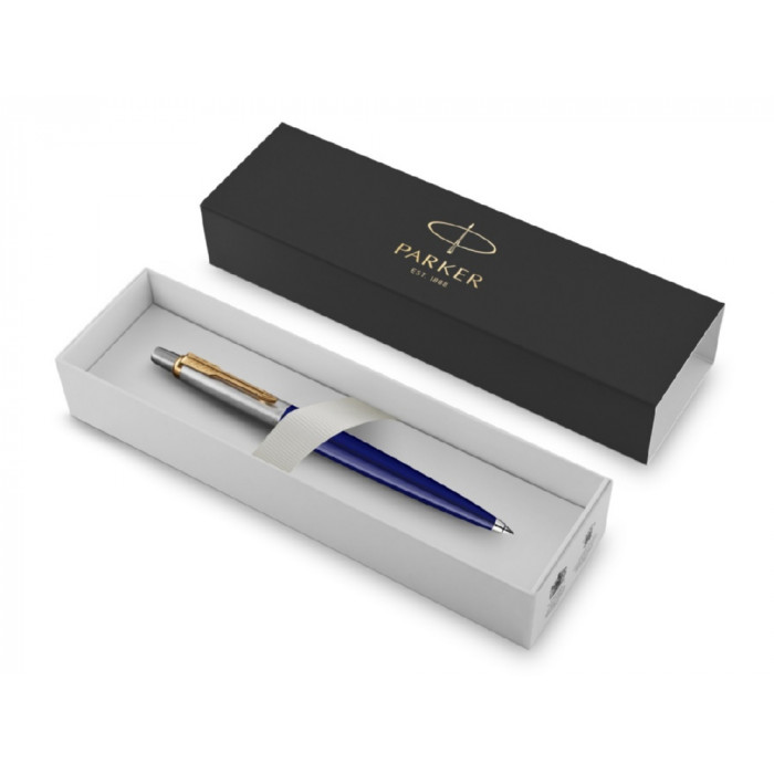 Шариковая ручка Parker Jotter K160, цвет: Blue/GT, стержень: M, цвет чернил: blue, в подарочной упаковке.