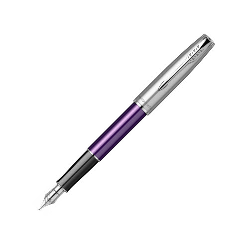 Перьевая ручка Parker Sonnet Essentials Violet SB Steel CT, перо: F, цвет чернил black, в подарочной упаковке.