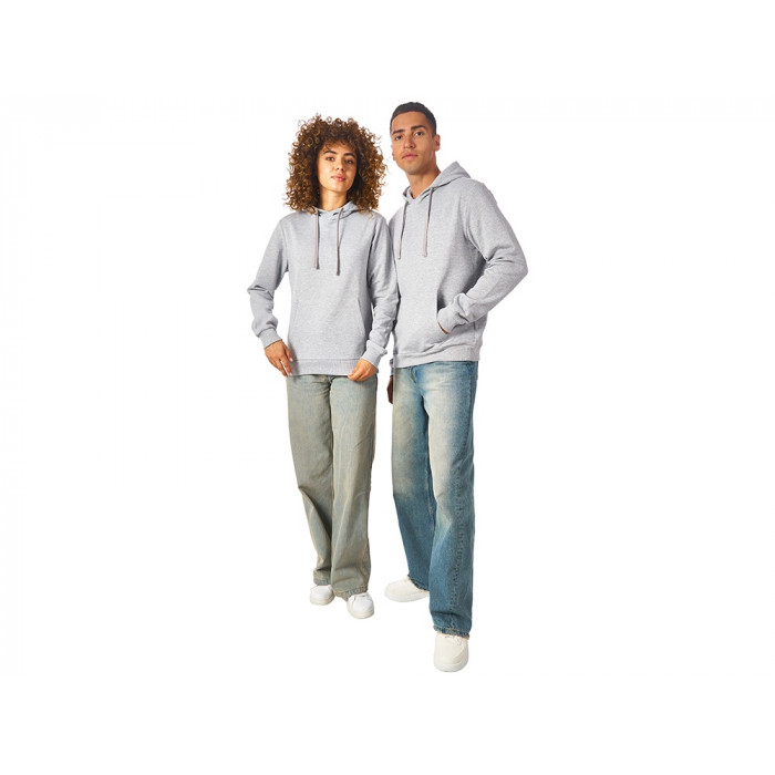 Толстовка унисекс Stream с капюшоном, серый меланж