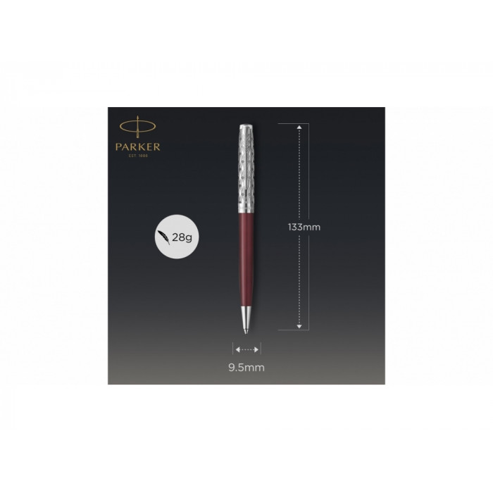 Шариковая ручка Parker Sonnet Premium Refresh RED CT, стержень: M, цвет чернил: black , в подарочной упаковке