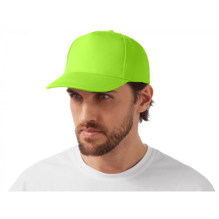 Бейсболка Мемфис 230 5-панельная, яблочно-зеленый
