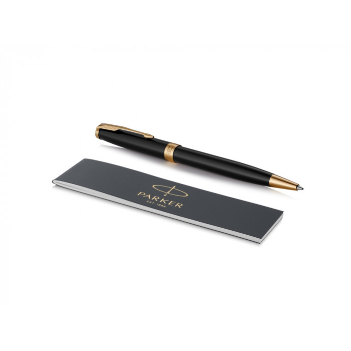 Ручка шариковая Parker Sonnet Core Black Lacquer GT, черный/золотистый