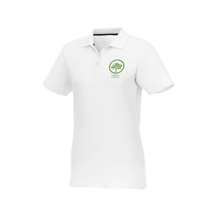 Женское поло Helios с коротким рукавом, белый