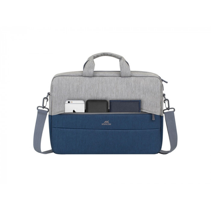 RIVACASE 7532 grey/dark blue сумка для ноутбука 15.6''