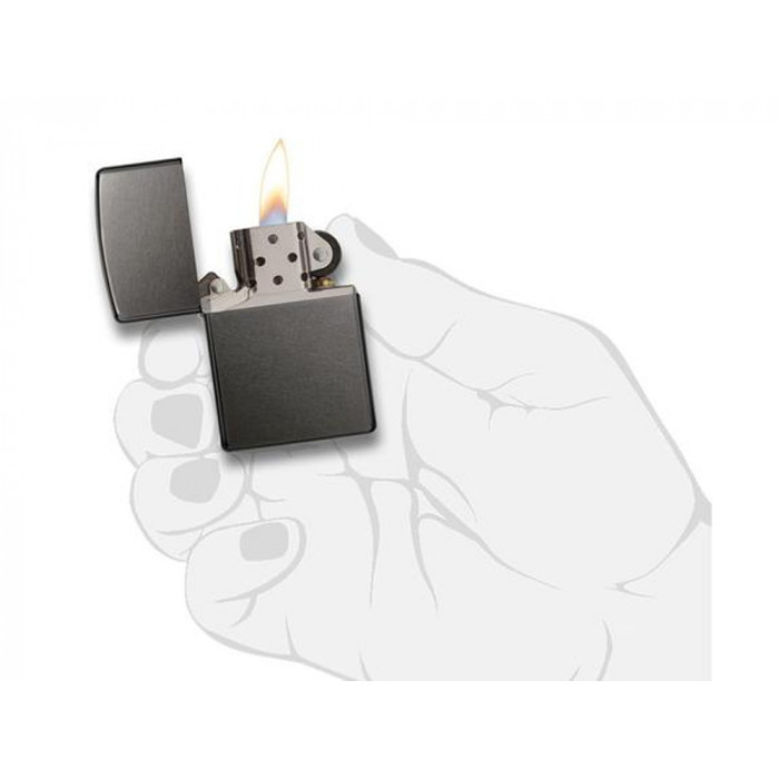 Зажигалка ZIPPO Classic с покрытием Gray Dusk , латунь/сталь, серая, матовая, 38x13x57 мм