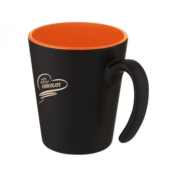 Oli керамическая кружка объемом 360 мл с ручкой, черный