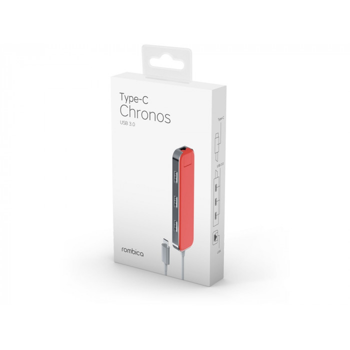 Хаб USB Rombica Type-C Chronos Red