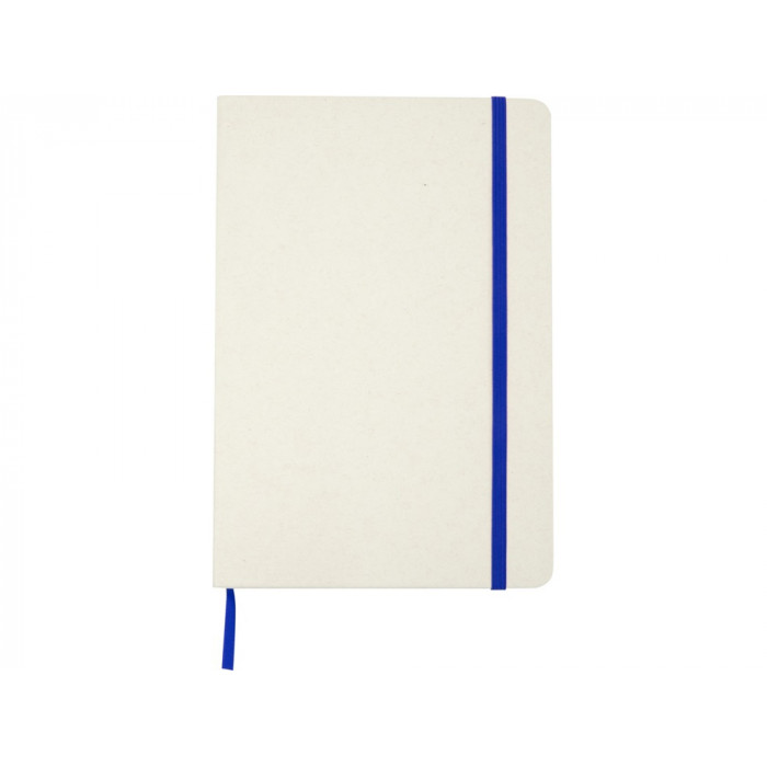Bass блокнот формата А5 из переработанных материалов, с линованными страницами - Ярко-синий