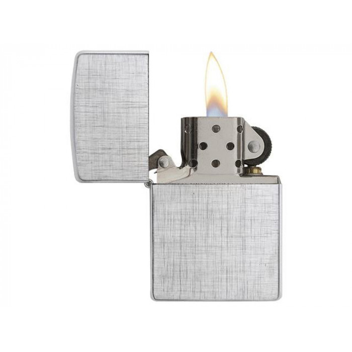 Зажигалка ZIPPO Classic с покрытием Brushed Chrome, латунь/сталь, серебристая, матовая, 38x13x57 мм