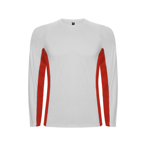Футболка Shanghai  мужская с длинным рукавом, белый/красный