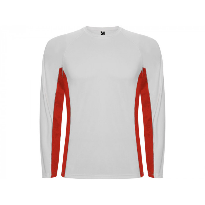 Футболка Shanghai  мужская с длинным рукавом, белый/красный