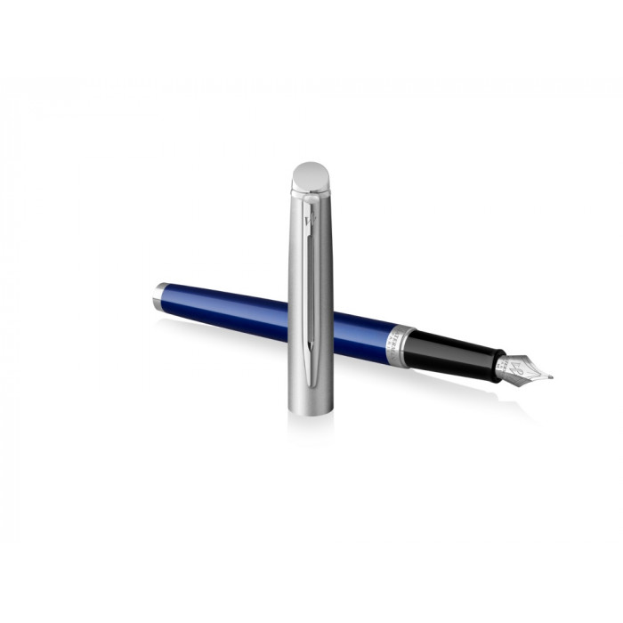 Перьевая ручка Waterman Hemisphere Entry Point Stainless Steel with Blue Lacquer в подарочной упаковке