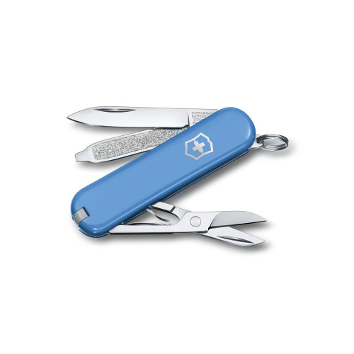 Нож-брелок VICTORINOX Classic SD Colors Summer Rain, 58 мм, 7 функций, голубой