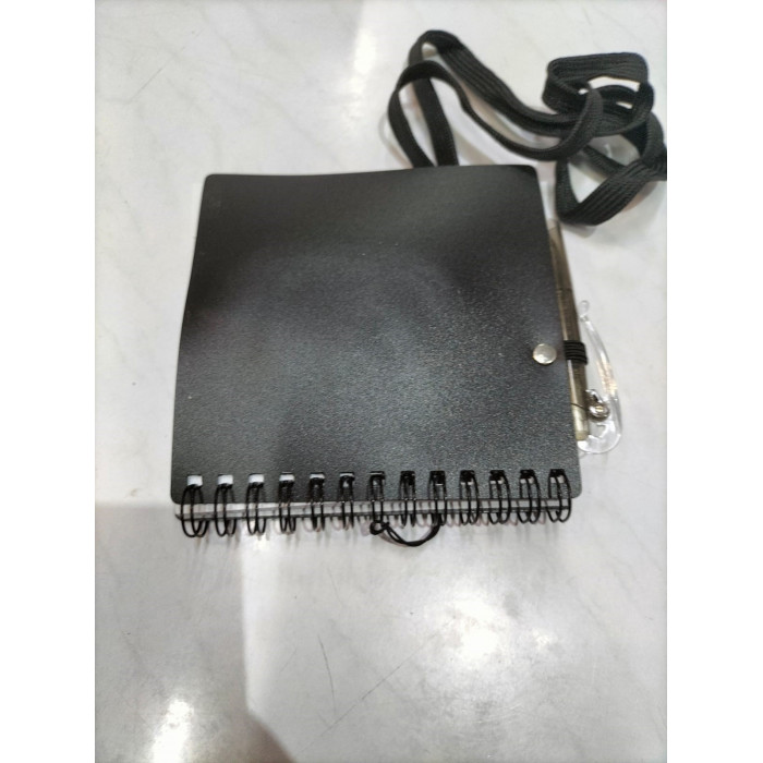 Блокнот А6 Журналист с ручкой, черный (Р)