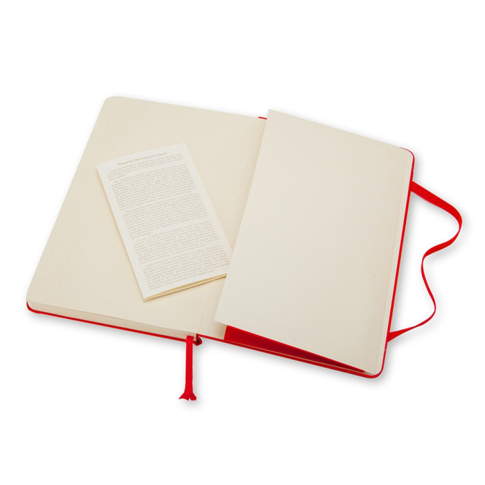 Записная книжка Moleskine Classic (в линейку) в твердой обложке, Large (13х21см), красный