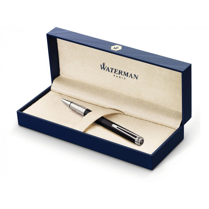 Ручка шариковая Waterman Perspective Black CT M, черный/серебристый