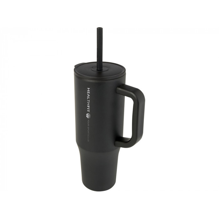 Brady термостакан с силиконовой трубочкой, 900 мл, сертифицированный согласно RCS- Черный