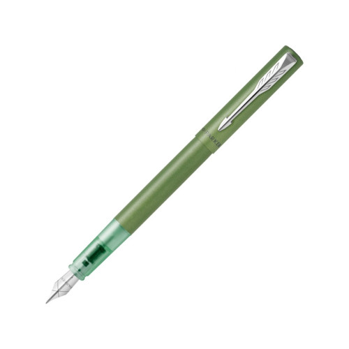 Перьевая ручка Parker Vector XL Green CT, цвет чернил blue, перо: F, в подарочной упаковке.